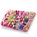 Samsung Galaxy S7 Edge - Luxury Handmade Bling Bling 3D Rhinestone Crystal Protective Hard Clear Phone Cover Case - Butterfly with Pink Diamonds